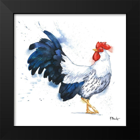 Arianna Rooster I Black Modern Wood Framed Art Print by Brent, Paul