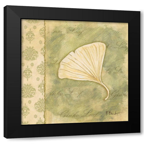 Leaf Oasis III Black Modern Wood Framed Art Print with Double Matting by Brent, Paul