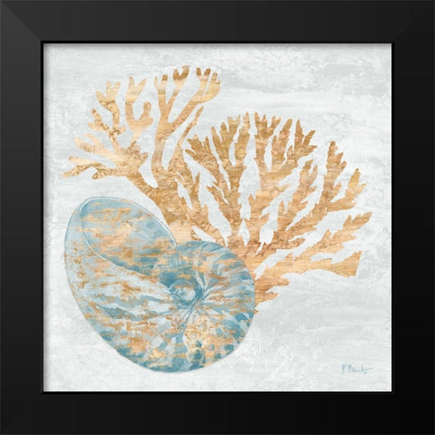 Shimmering Shells I Black Modern Wood Framed Art Print by Brent, Paul