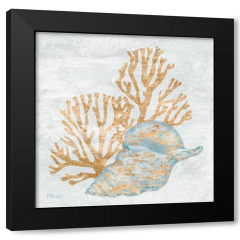 Shimmering Shells II Black Modern Wood Framed Art Print with Double Matting by Brent, Paul