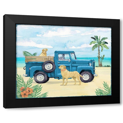 Beach Truck I Black Modern Wood Framed Art Print with Double Matting by Brent, Paul