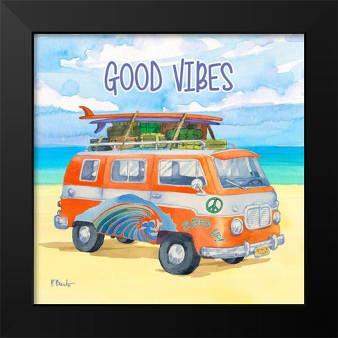 Surf Voyage I Black Modern Wood Framed Art Print by Brent, Paul