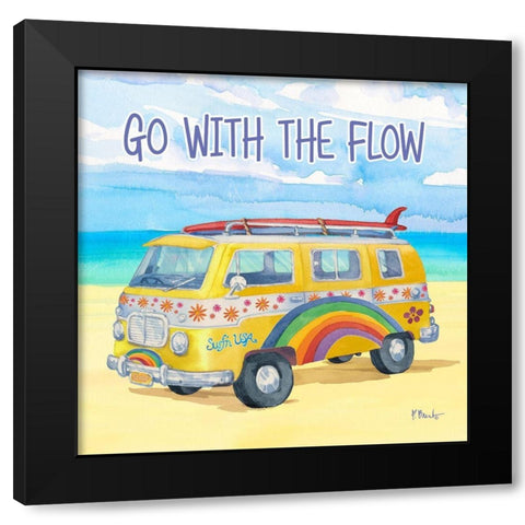 Surf Voyage II Black Modern Wood Framed Art Print with Double Matting by Brent, Paul