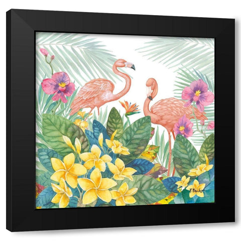 Tropical Fresh I Black Modern Wood Framed Art Print with Double Matting by Brent, Paul
