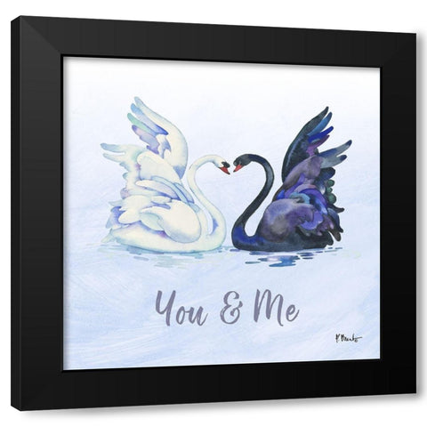Love Birds II Black Modern Wood Framed Art Print by Brent, Paul