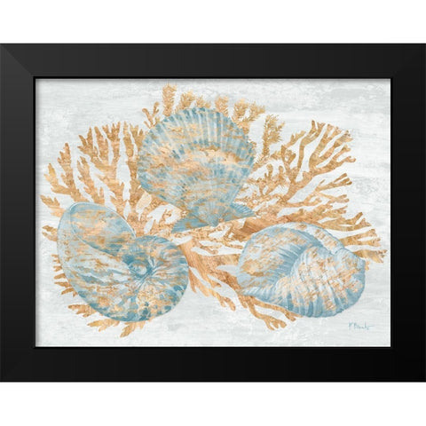 Shimmering Shells II Black Modern Wood Framed Art Print by Brent, Paul