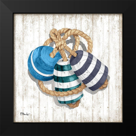 Fairhaven Buoys I Black Modern Wood Framed Art Print by Brent, Paul