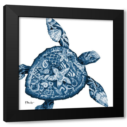 Nassau Sealife I Black Modern Wood Framed Art Print with Double Matting by Brent, Paul