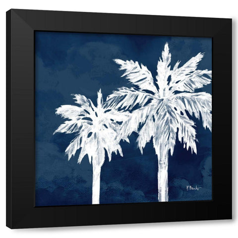 Cyano Palms II Black Modern Wood Framed Art Print by Brent, Paul
