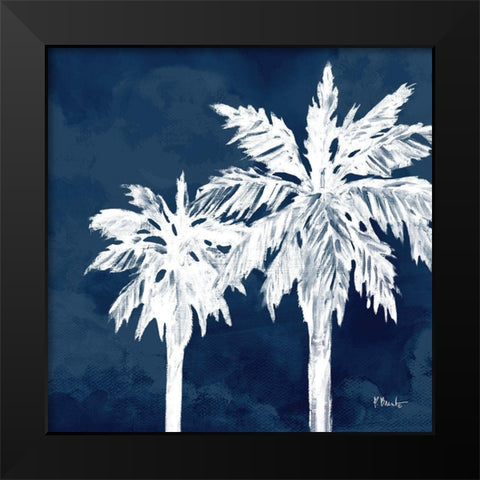 Cyano Palms II Black Modern Wood Framed Art Print by Brent, Paul