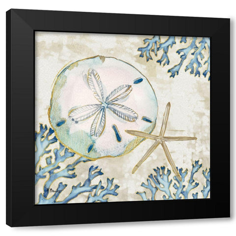 Playa Shells I Black Modern Wood Framed Art Print with Double Matting by Brent, Paul