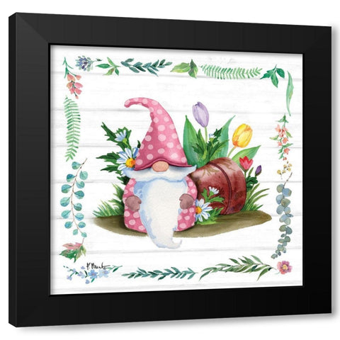 Spring Gnome I Black Modern Wood Framed Art Print with Double Matting by Brent, Paul