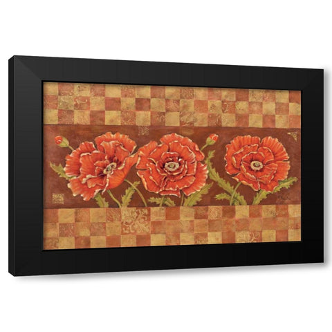 Venetian Poppies Black Modern Wood Framed Art Print with Double Matting by Brent, Paul