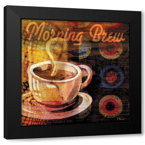 Coffee Break I Black Modern Wood Framed Art Print with Double Matting by Brent, Paul