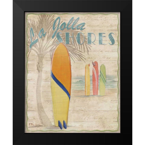 Surf City III Black Modern Wood Framed Art Print by Brent, Paul