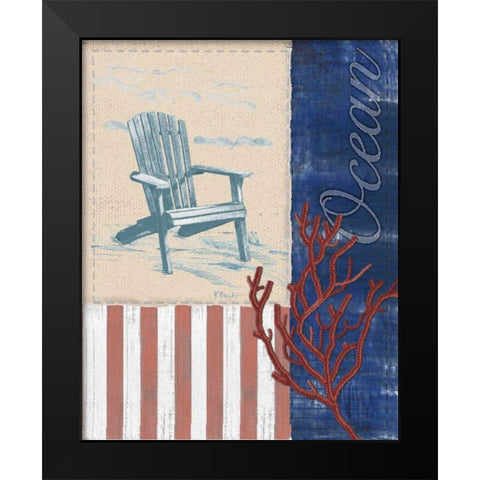 American Coastal IV Black Modern Wood Framed Art Print by Brent, Paul