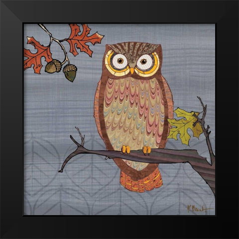 Awesome Owls II Black Modern Wood Framed Art Print by Brent, Paul