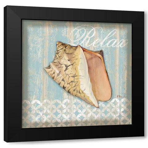 Spa Shells II Black Modern Wood Framed Art Print by Brent, Paul