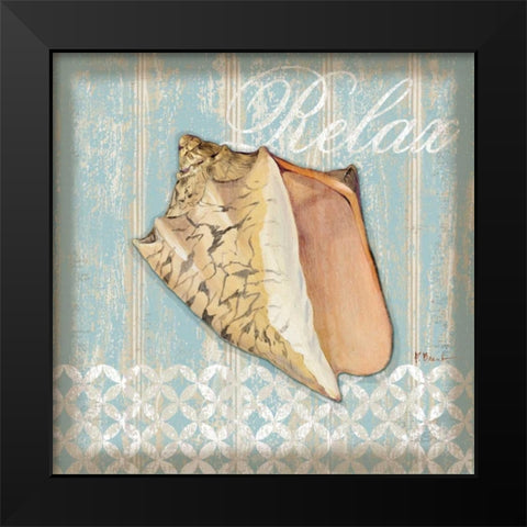 Spa Shells II Black Modern Wood Framed Art Print by Brent, Paul
