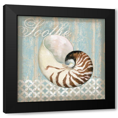 Spa Shells III Black Modern Wood Framed Art Print by Brent, Paul
