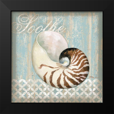 Spa Shells III Black Modern Wood Framed Art Print by Brent, Paul