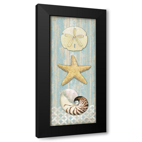 Spa Shells Vertical I Black Modern Wood Framed Art Print with Double Matting by Brent, Paul