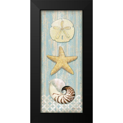Spa Shells Vertical I Black Modern Wood Framed Art Print by Brent, Paul