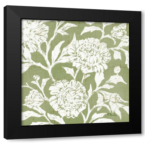 Jardin Floral I Black Modern Wood Framed Art Print by Brent, Paul