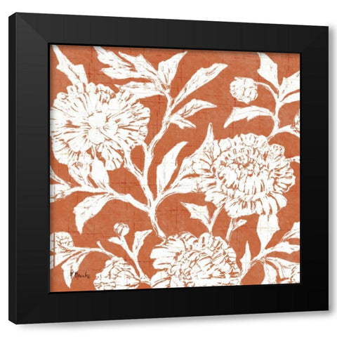 Jardin Floral III Black Modern Wood Framed Art Print with Double Matting by Brent, Paul