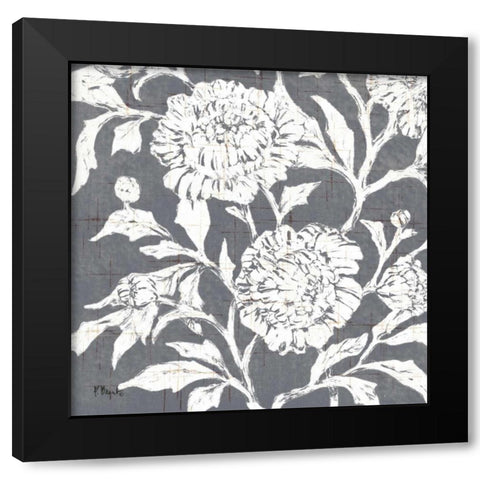 Jardin Floral IV Black Modern Wood Framed Art Print with Double Matting by Brent, Paul