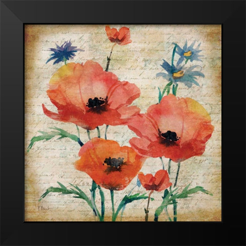 Poetic Garden I Black Modern Wood Framed Art Print by Brent, Paul