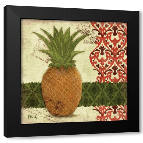 Thai Pineapple II Black Modern Wood Framed Art Print with Double Matting by Brent, Paul