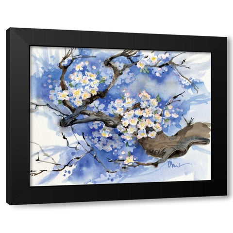 Cherry Blossoms II Black Modern Wood Framed Art Print with Double Matting by Brent, Paul
