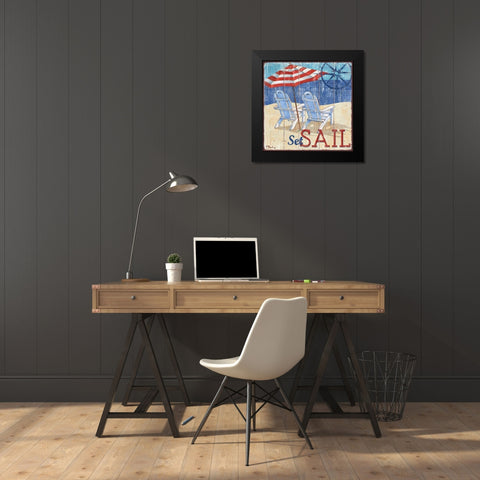 Seas the Day II Black Modern Wood Framed Art Print by Brent, Paul
