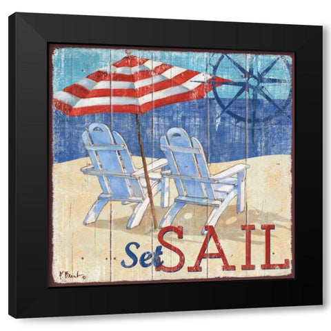 Seas the Day II Black Modern Wood Framed Art Print by Brent, Paul