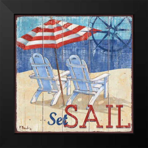 Seas the Day II Black Modern Wood Framed Art Print by Brent, Paul