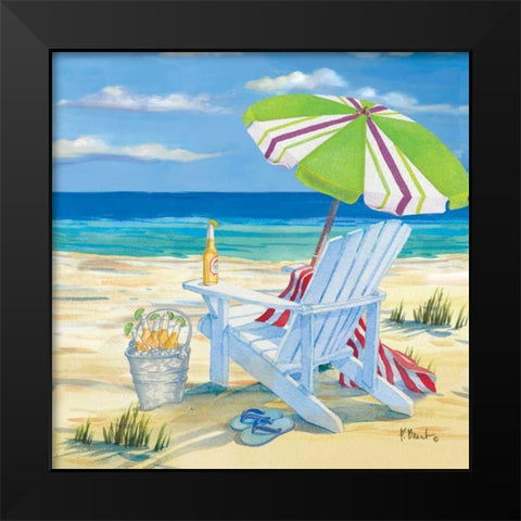 5 oclock Beach II Black Modern Wood Framed Art Print by Brent, Paul