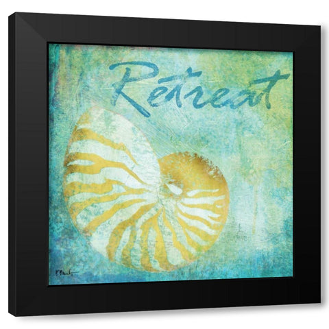 Caribbean Shells I Black Modern Wood Framed Art Print with Double Matting by Brent, Paul