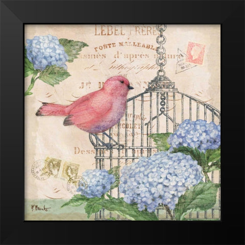 Bella Flora I Black Modern Wood Framed Art Print by Brent, Paul