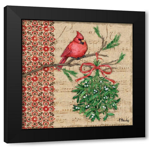 Burlap Holiday I Black Modern Wood Framed Art Print with Double Matting by Brent, Paul