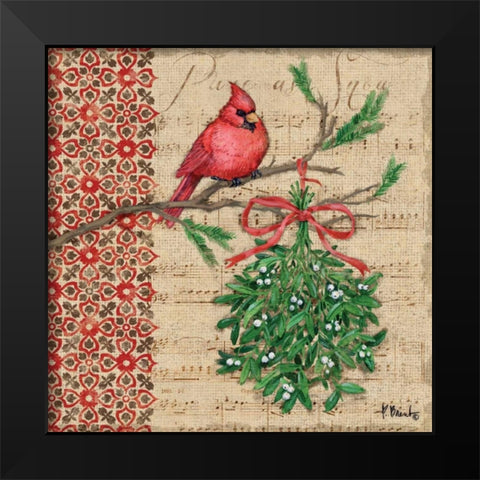 Burlap Holiday I Black Modern Wood Framed Art Print by Brent, Paul