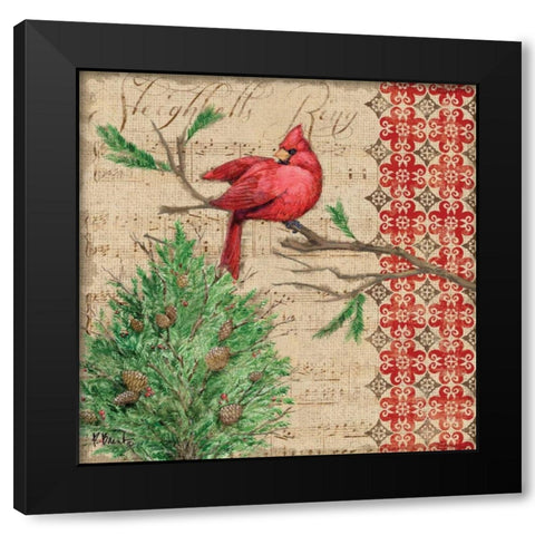 Burlap Holiday II Black Modern Wood Framed Art Print with Double Matting by Brent, Paul