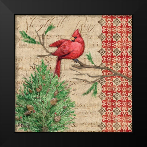 Burlap Holiday II Black Modern Wood Framed Art Print by Brent, Paul
