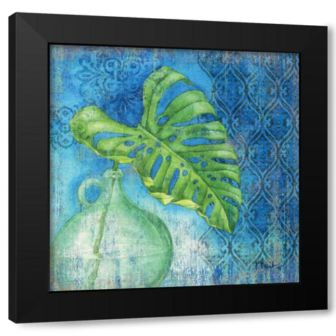 Sea Glass Palm I Black Modern Wood Framed Art Print by Brent, Paul