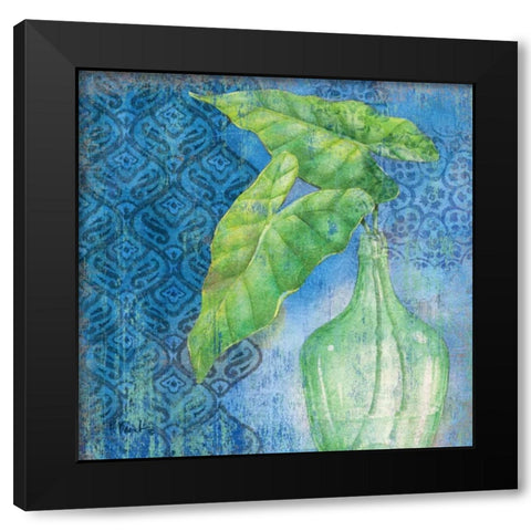 Sea Glass Palm II Black Modern Wood Framed Art Print with Double Matting by Brent, Paul