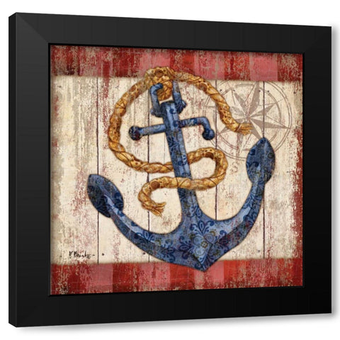 Knotical III Black Modern Wood Framed Art Print with Double Matting by Brent, Paul