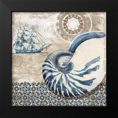 Tide Pool Shells I Black Modern Wood Framed Art Print by Brent, Paul