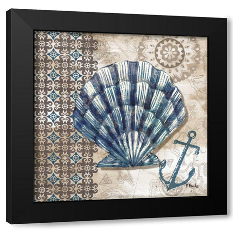 Tide Pool Shells II Black Modern Wood Framed Art Print with Double Matting by Brent, Paul