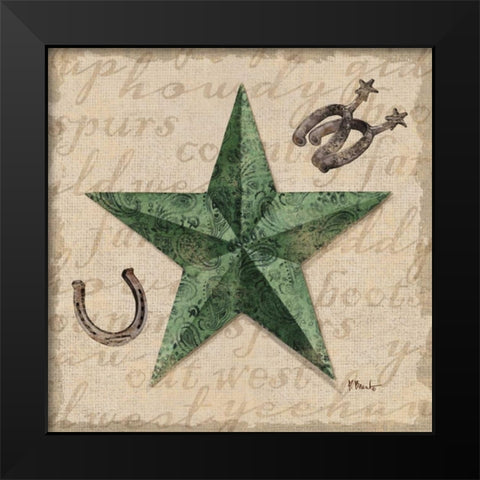 Bandana Barn Star III Black Modern Wood Framed Art Print by Brent, Paul