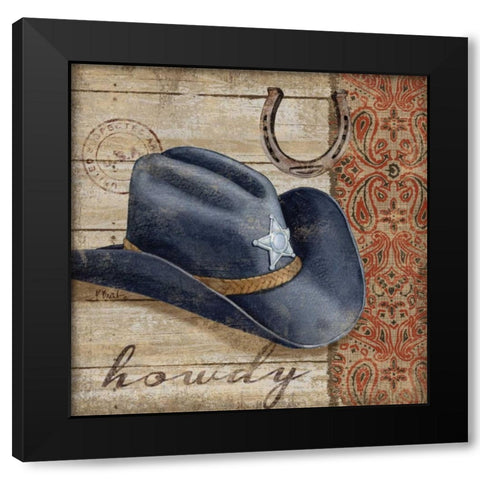 Wild West Hats I Black Modern Wood Framed Art Print with Double Matting by Brent, Paul